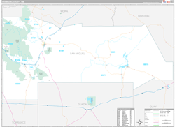 San Miguel County, NM Wall Map Premium Style 2024